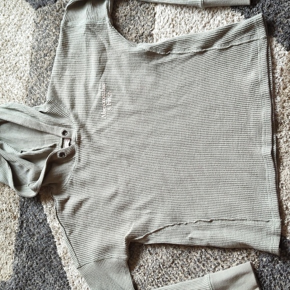 Abercrombie & Fitch Tops - Abercrombie & Fitch waffle knit top slightly crop Small Y2k